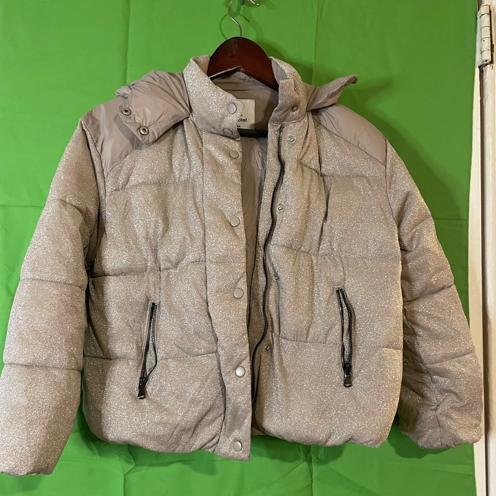 Sparkly silver girls 10/12 winter coat